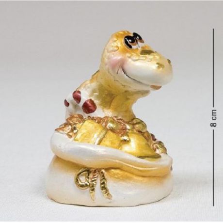 Фигурка декоративная Art East, Змея в мешке, 8 см, золото