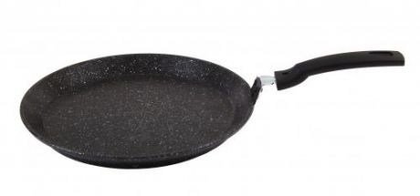 Сковорода блинная Kukmara, Мраморная, 24 см, с антипригарным покрытием, со съемной ручкой, темный мрамор