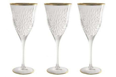 Набор бокалов для вина SAME decorazione, Умбрия, 6 предметов, золото