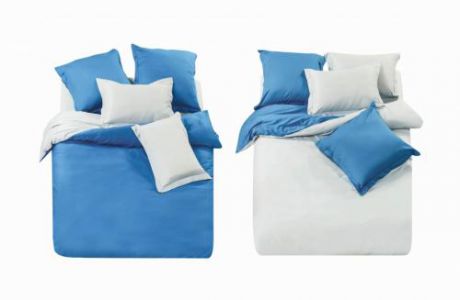 Комплект постельного белья полутороспальный СайлиД, L, синий/белый