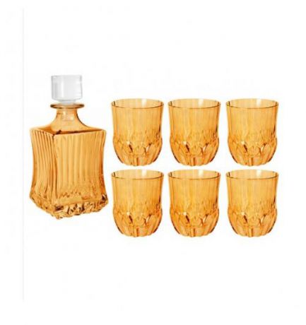 Набор для виски SAME decorazione, Адажио, 7 предметов, оранжевый