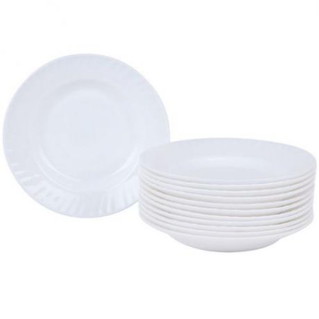 Набор тарелок суповых ROSENBERG, 12 предметов, белый