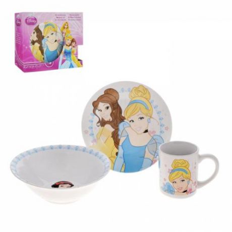 Набор детской посуды Опытный стекольный завод, Принцессы, 3 предмета
