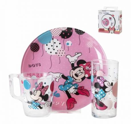 Набор детской посуды Luminarc, Disney Party, Minnie, 3 предмета