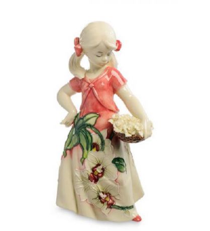 Статуэтка Pavone, Юная Леди с цветами, 21 см