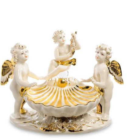 Статуэтка Vittorio Sabadin, Ангел с ракушкой, 27 см, золото
