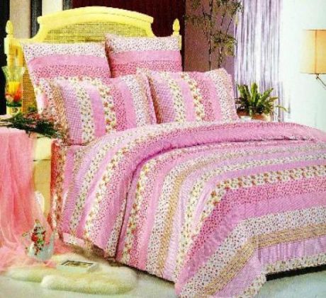 Комплект постельного белья семейный СайлиД, А, розовый