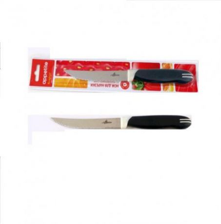Нож поварской APPETITE, КОМФОРТ, 21 см, черная ручка