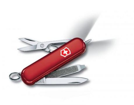 Нож-брелок VICTORINOX, Signature Lite, 5,8 см, 7 функций, красный