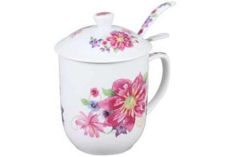 Кружка для заваривания чая ROSENBERG, 300 мл, цветы