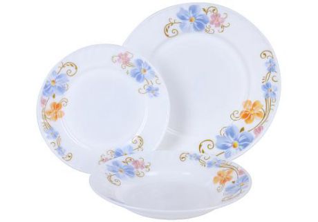 Набор столовой посуды ROSENBERG, 18 предметов, голубые цветы