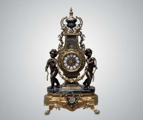 Часы каминные (бронза/мрамор)