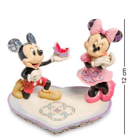 Фигурка декоративная Disney, Микки и Минни с кольцом, 12 см