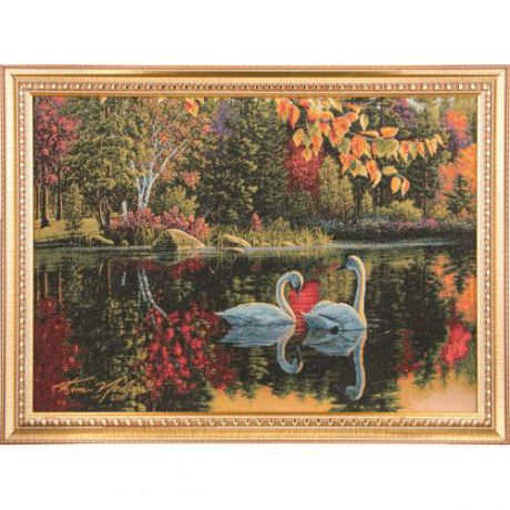 Гобеленовая картина Арти-М, Лебеди осенью, 73*55 см