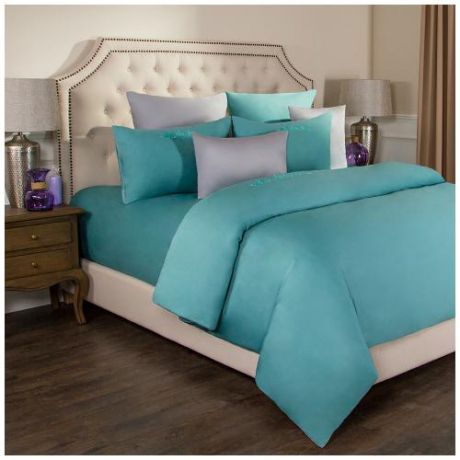 Комплект постельного белья двуспальный-евро SANTALINO, Богема, голубой