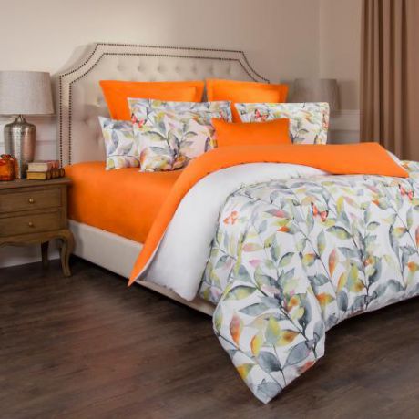 Комплект постельного белья двуспальный-евро SANTALINO, Гармоника, оранжевый