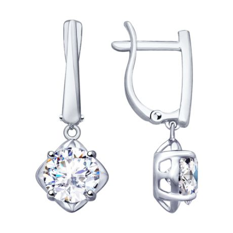 Серьги из серебра со Swarovski Zirconia