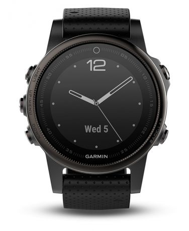 Garmin Fenix 5s Sapphire черные с черным ремешком