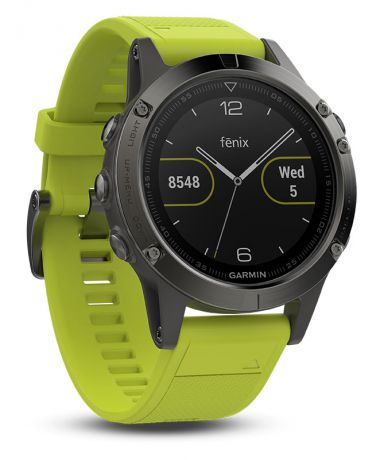 Garmin Fenix 5 серые с желтым ремешком