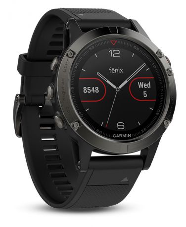 Garmin Fenix 5 sapphire черные с черным ремешком