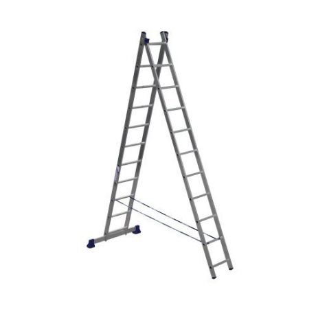 Лестница Алюмет 2-секционная 2x11 алюминиевая
