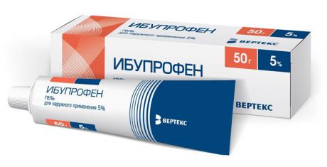 ибупрофен-вертекс гель 5% 50 г