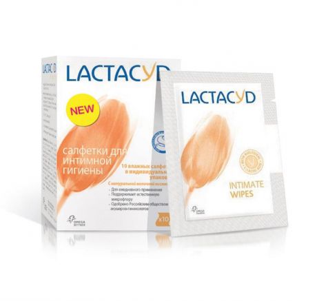лактацид салфетки для интимной гигиены 10 в индивидуальной упаковке