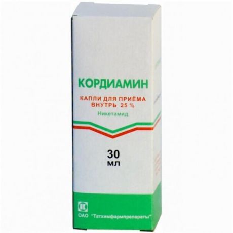 кордиамин капли 25% 30 мл