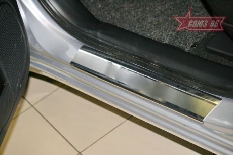 Накладки на внутр. пороги без логотипа (компл.4шт.) на металл Souz-96 MILA.31.3172 для Mitsubishi Lancer 2007 -