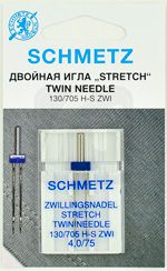 Иглы стретч двойные 130705H-S ZWI № 754.0, 1 шт. Schmetz