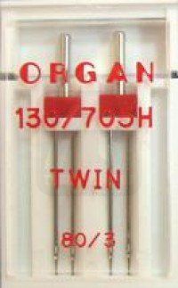 Иглы двойные стандарт № 803.0, 2 шт. Organ