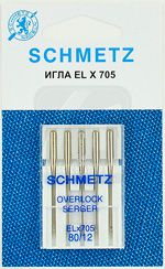 Иглы для плоскошовных машин ELx705 № 80, 5 шт. Schmetz