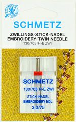 Иглы вышивальные двойные 130705H-E ZWI № 753.0, 1 шт. Schmetz