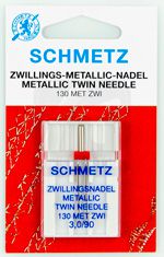Иглы двойные для металлизированных нитей 130 MET NE 903,0, 1шт. Schmetz