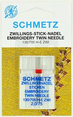 Иглы вышивальные двойные 130705H-E ZWI № 752.0, 1 шт. Schmetz