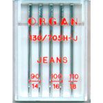 Иглы джинс №№ 90(2),100(2),110, 5 шт. Organ