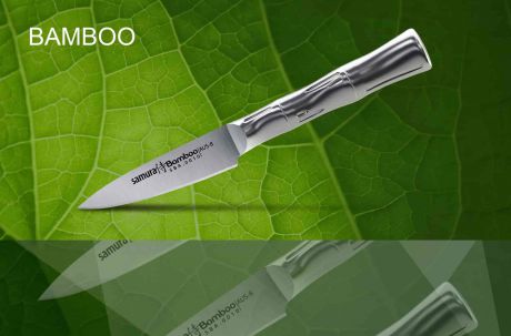 SBA-0010 Нож кухонный стальной овощной SAMURA BAMBOO