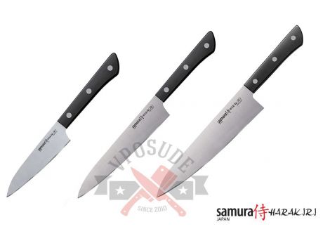 Набор из 3-х ножей Samura Harakiri по цене 2-х (black)