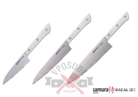 Набор из 3-х ножей Samura Harakiri по цене 2-х (white)