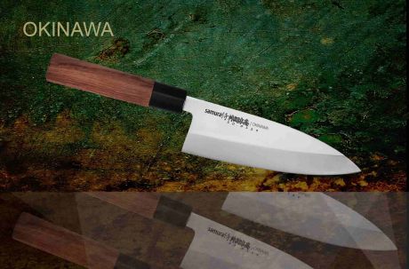 SO-0129 Нож кухонный стальной Деба Samura Okinawa