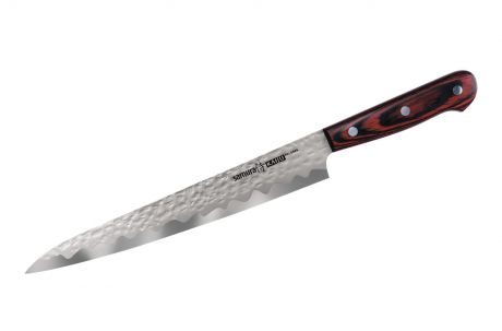 SKJ-0045 Нож для суши SAMURA KAIJU, Каидзю, 240 мм, AUS-8, черненая сталь, рукоятка из дерева