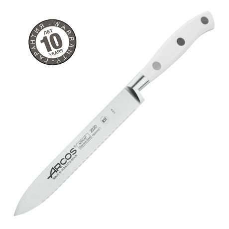 Нож кухонный стальной для томатов 13 см ARCOS Riviera Blanca арт. 232024W