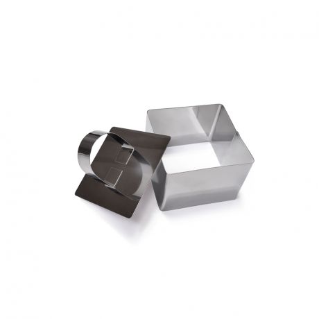 Кулинарное кольцо с прессом 8x8x5,5 см квадратное Fissman 6776