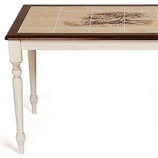 Стол обеденный с плиткой СТ 3045P античный Рисунок на столешнице: Натюрморт
