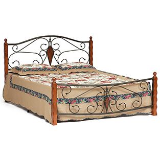 Металлическая двуспальная кровать Viking (9227) (метал. каркас) + металл. основание Размер : 160 см x 200 см