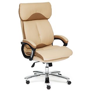Кресло офисное TetChair Grand (beige) Доступные цвета обивки: Искусств. бежевая кожа + бронзовая сетка