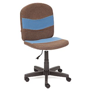 Кресло компьютерное TetChair Степ (Step) Доступные цвета обивки: Коричневая ткань + синяя ткань