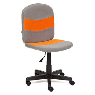 Кресло компьютерное TetChair Степ (Step) Доступные цвета обивки: Серая ткань + оранжевая ткань