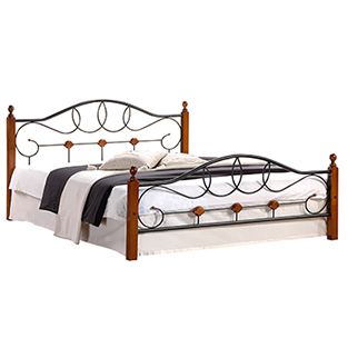Кровать двуспальная AT 822 (метал. каркас) + основание Размер : 160 см x 200 см