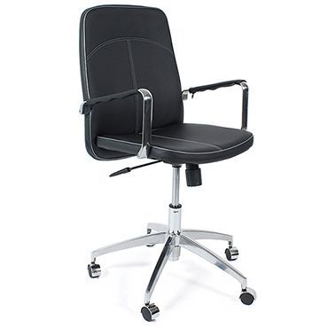 Кресло офисное TetChair Флавия (FLAVIA) Доступные цвета обивки: Искусств. чёрная кожа